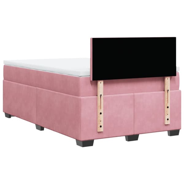 Ramsäng med madrass rosa 120x200 cm sammet