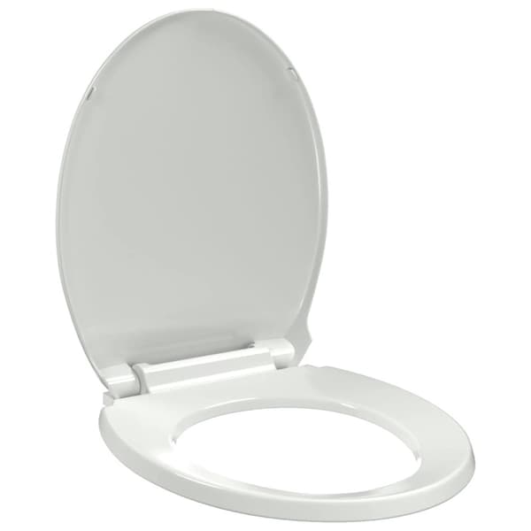 Toalettsits mjuk stängning oval vit