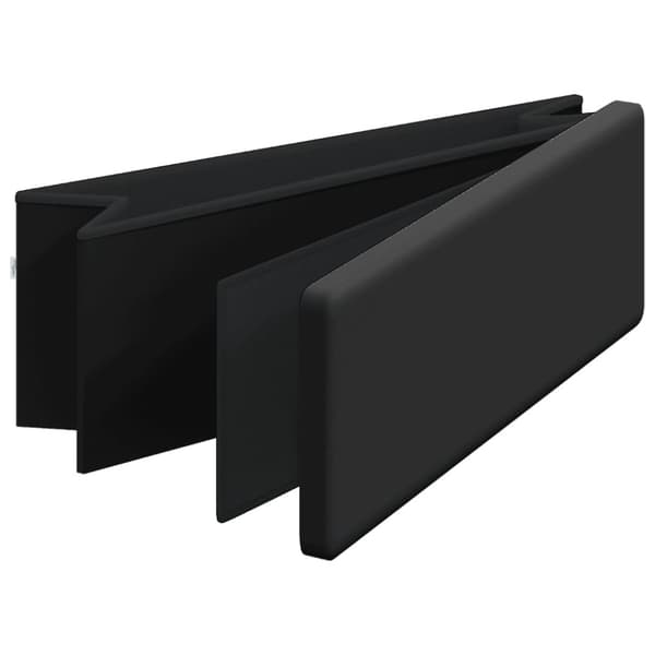Förvaringsbänk vikbar svart PVC