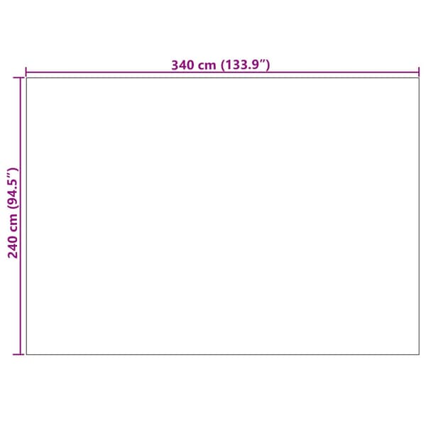 Områdesmattor Rektangulär PALMERAS Kräm 340 x 240 cm Polyester