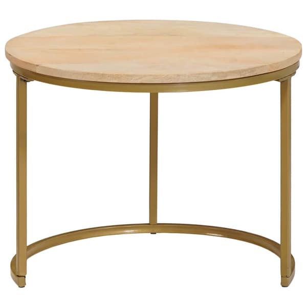Nesting Kaffe Bord 3 pcs Brun Massivt Mangoträ och stål