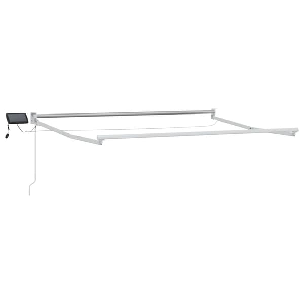 Manuell utdragbar markis med LED-lampor Sand