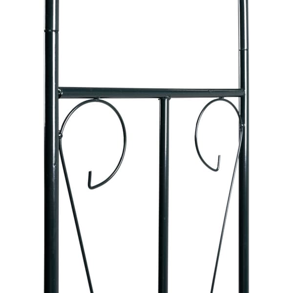 Trädgårdsbåge mörkgrön 142x37x275 cm järn