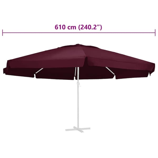 Reservtyg för parasoll vinröd 610 cm