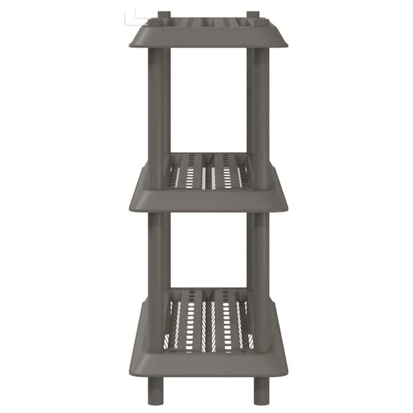 Hyllsystem 3 nivåer 100 x 40 x 96 cm PP Ljusgrå