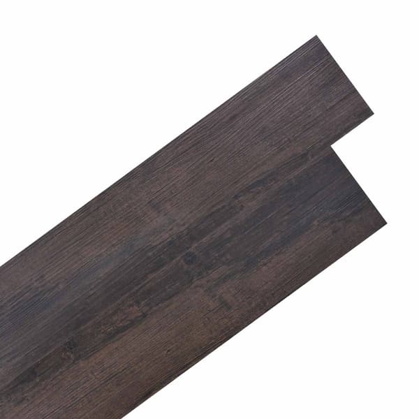 Golvplankor 18 pcs Mörkbrun 2,51 m² PVC