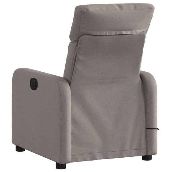 Massagefåtölj taupe tyg