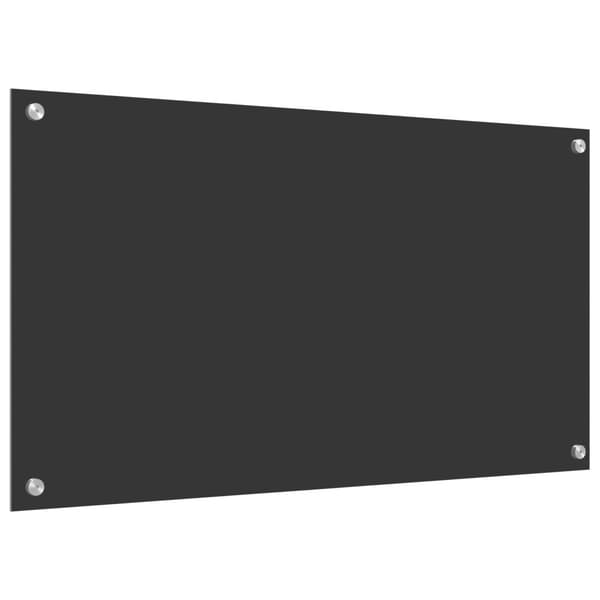 Köksskydd Mörkgrå 90 x 50 cm härdat glas