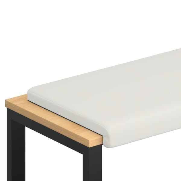Bänk kudde Konstläder Vit Djup 35 cm