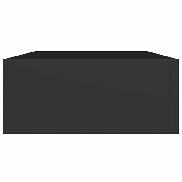 Väggmonterad låda svart 40x23,5x10 cm MDF
