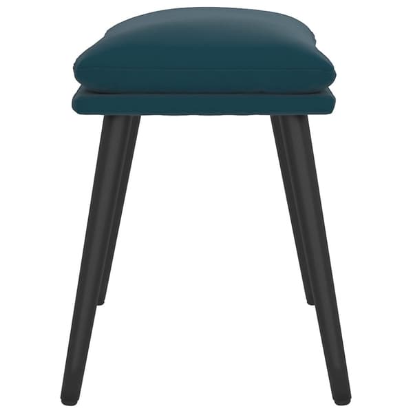 Fotpall blå 45x29,5x35 cm sammet