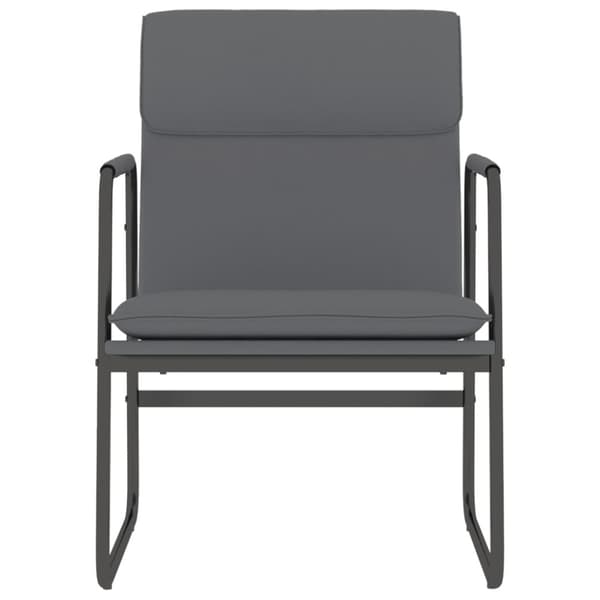 Loungestol grå 55x64x80 cm konstläder