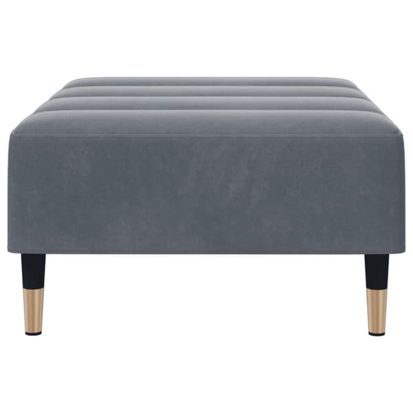 Fotpall mörkgrå 77x55x31 cm sammet