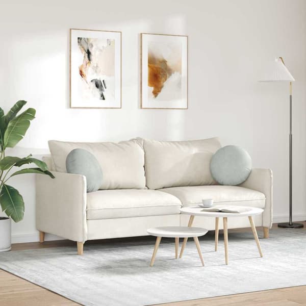 Sittkuddar 2 pcs Ljusgrå Ø 40 x 13 cm Sammet