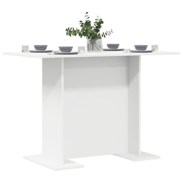 Matbord Vit 110 x 60 x 75 cm Konstruerat trä