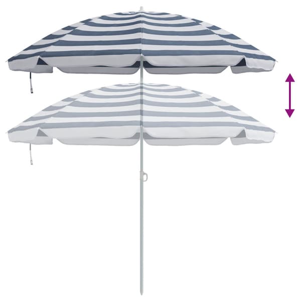 Parasoll Blå och Vit 161 x 161 x 193 cm Polyester