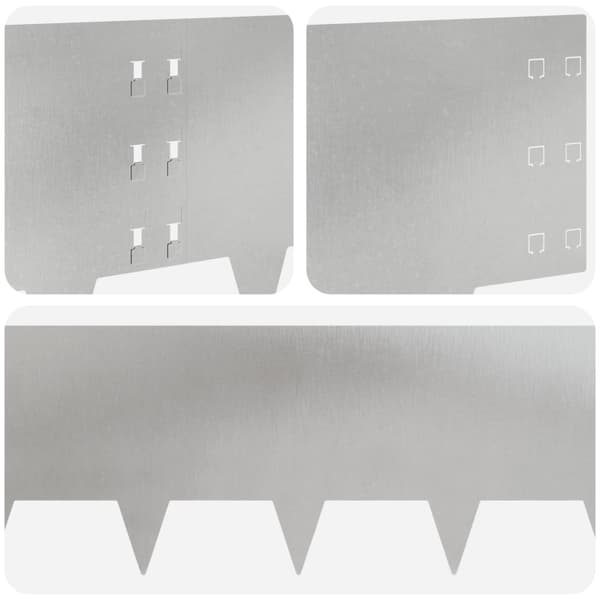 Kant för gräsmatta 20 pcs 100 x 30 cm Stål Silver