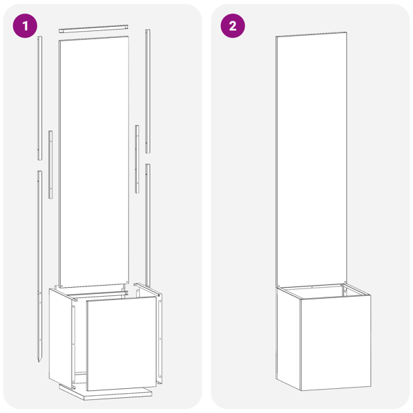 Trädgårds integritetsskärm Rostig 32 x 150 cm cortenstål