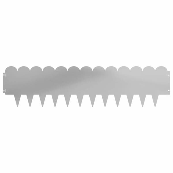 Kant för gräsmatta 20 pcs 103 x 25 cm Stål Silver