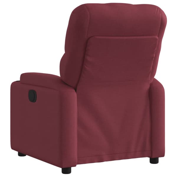 Reclinerfåtölj vinröd tyg