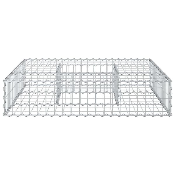 Gabion upphöjd säng Silver