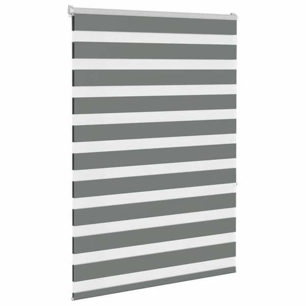 Rullgardin zebra mörkgrå 105x150 cm tyg bredd 100,9cm polyester