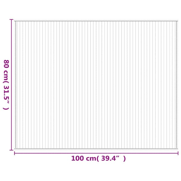 Matta rektangulär ljus naturlig 80x100 cm bambu