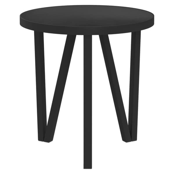 Tebord svart Ø35 cm MDF