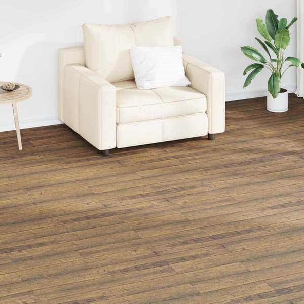 Golvplankor 18 pcs Valnöt Brun 2,51 m² PVC
