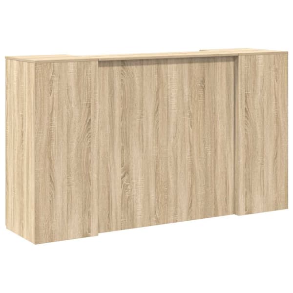 Receptionsdisk sonoma-ek 180x50x103,5 cm konstruerat trä