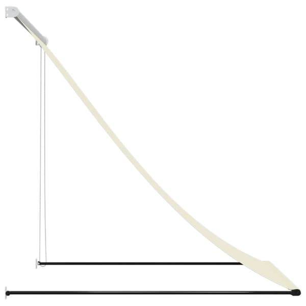 Markis infällbar gräddvit 150x150 cm tyg och stål