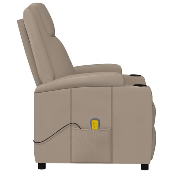 Massagefåtölj cappuccino konstläder