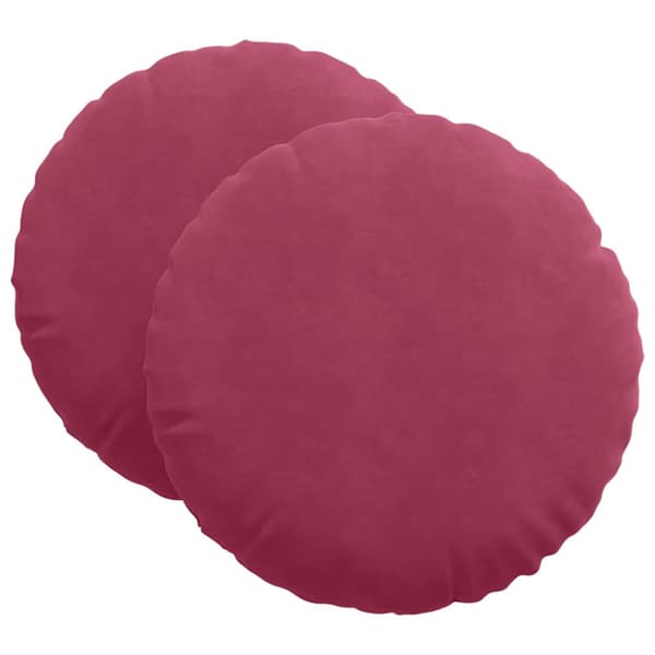 Sittkuddar 2 pcs Vinröd Ø60 x 21 cm Sammet