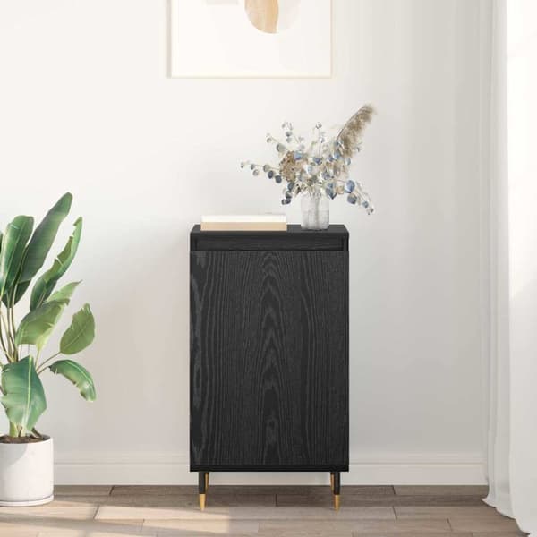Sideboard 2 pcs Svart Ek 40 x 35 x 70 cm