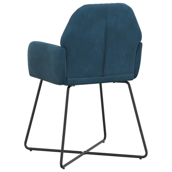 Matstolar 4 pcs Sammet Blå 55 x 50 x 84 cm