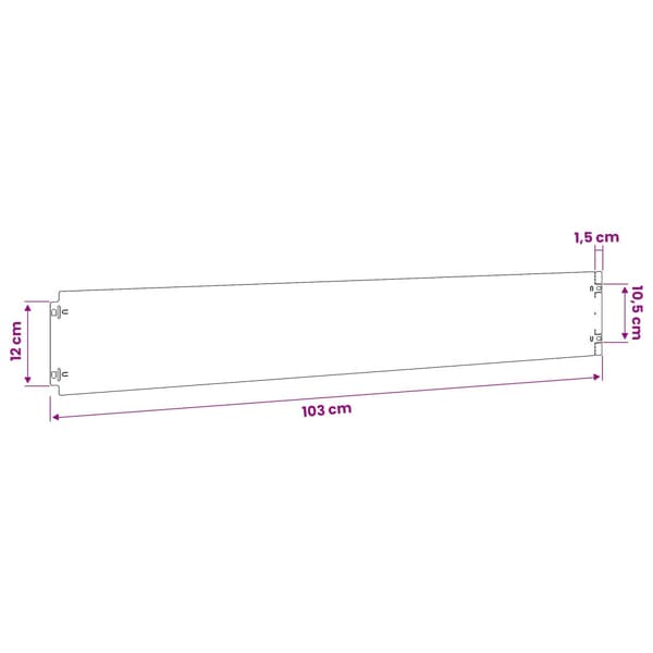 Kant för gräsmatta 30 pcs 15 x 103 cm Stål Svart