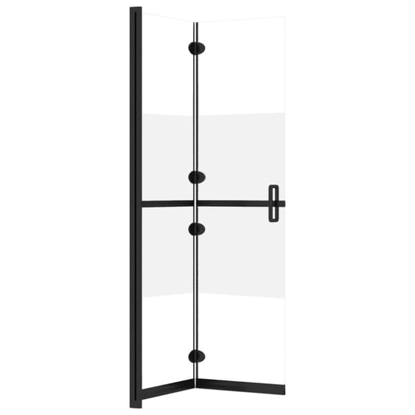 Vikbar duschvägg med halvfrostat ESG-glas 90x190 cm