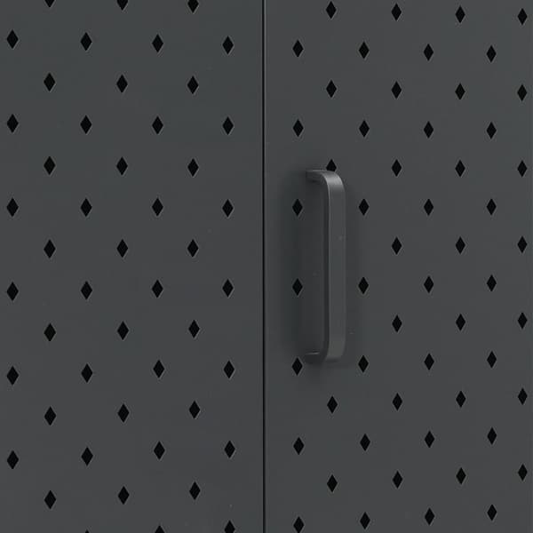 Skänk antracit 105x35x75 cm stål
