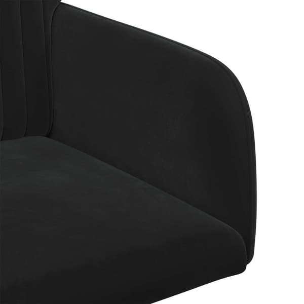 Matstolar 4 pcs Sammet Svart 55 x 50 x 84 cm