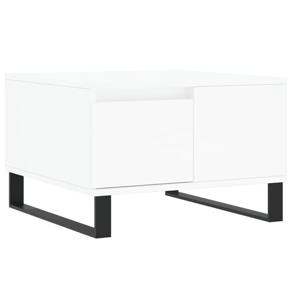 Soffbord vit 55x55x36,5 cm konstruerat trä