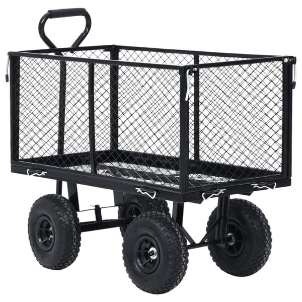 Trädgårdsvagn svart 350 kg