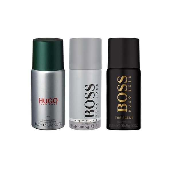 3-pack Hugo Boss Deo Spray Bottled + Hugo Man + The Scent 150ml