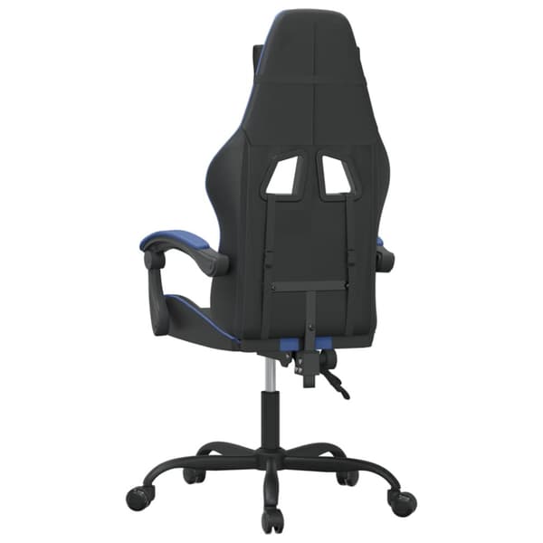 Gamingstol svart och blå konstläder