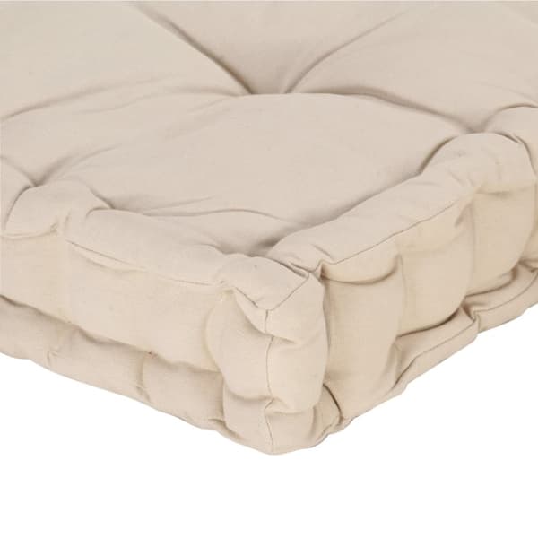 Dyna till pallsoffa 2 st bomull beige