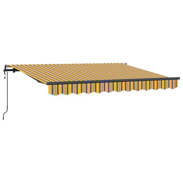 Utfällbar markis Gul 300 x 200 cm tyg