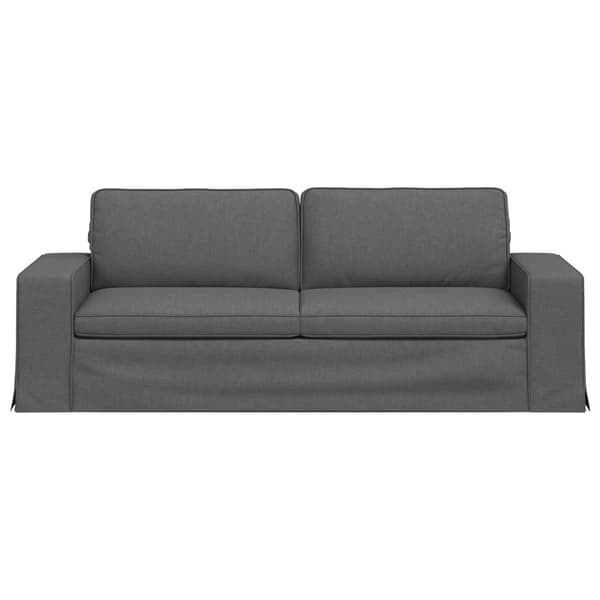 Soffa Mörkgrå 222 x 80 x 82 cm tyg