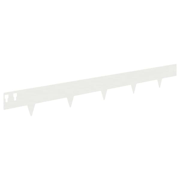 Kant för gräsmatta 20 pcs 100 x 12 cm Stål Vit