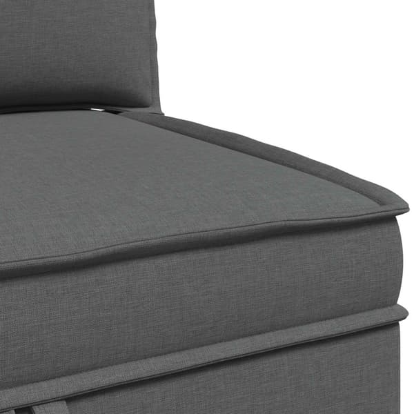 Möbelset för vardagsrummet med kudde 4 pcs Mörkgrå Tyg