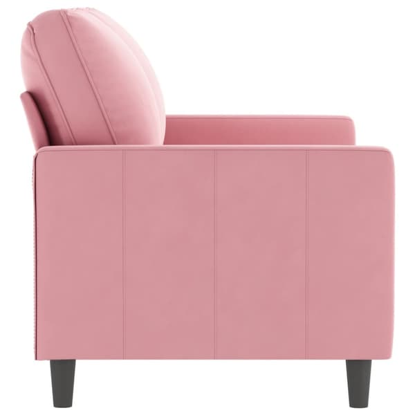 Soffa 2-sits rosa 120 cm sammet