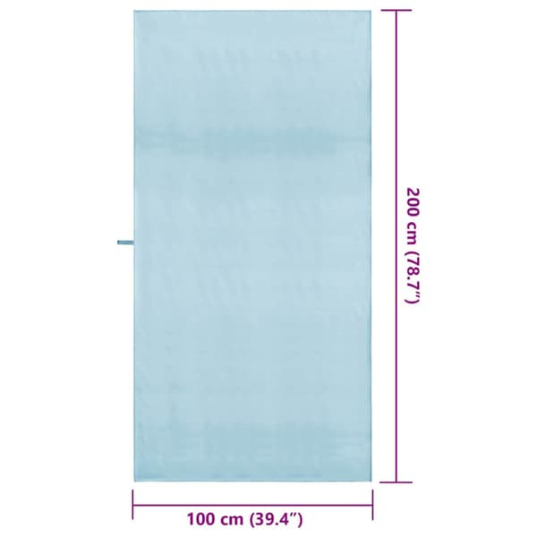 Sporthanddukar 2 pcs Blå 200 x 100 cm Polyester och polyamid